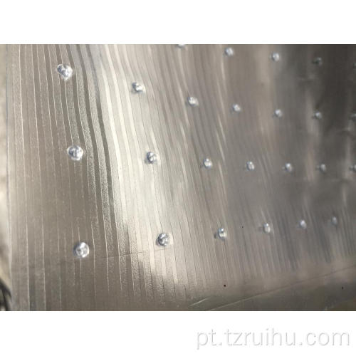 Tapete de cadeira de plástico flexível transparente